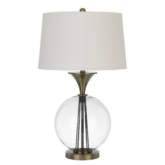 Benjara BM272230 46 Inch Metal And Glass Globe Tab...