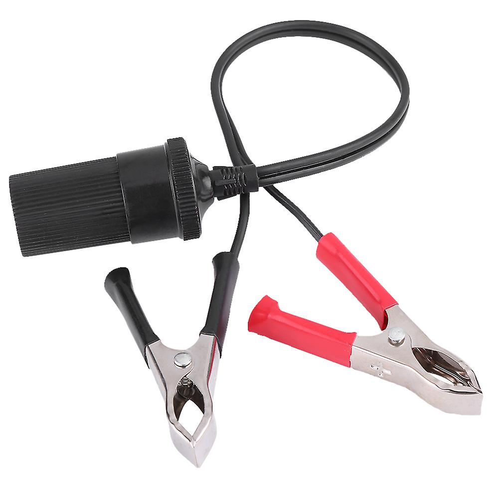 Car Battery Terminal Clip-on Cigarette Lighter Socket Adapter Auxiliary Power Clamps 12v