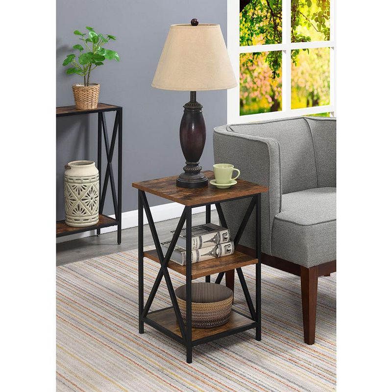 Convenience Concepts Tucson 3 Tier End Table， Brown/Black