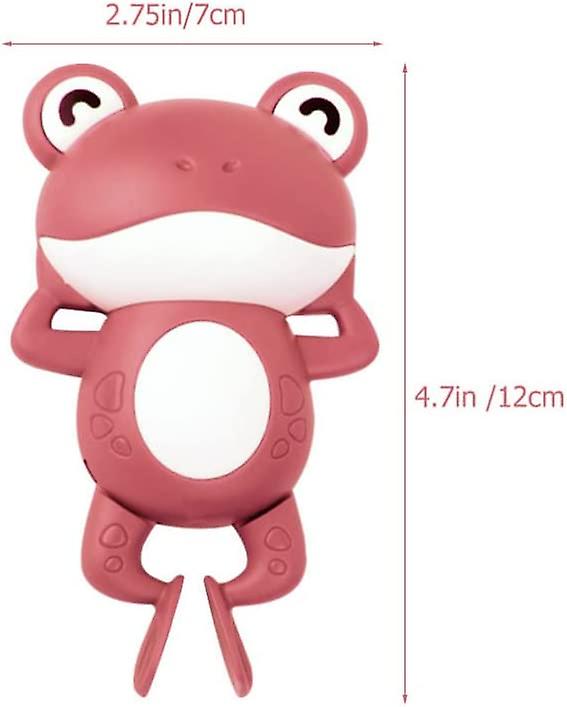 3pcs Wind Up Bath Frogs For Kids Swimming Frog Clockwork Toys Floating Bathtub Toy Kids Water Bathtime Fun Red