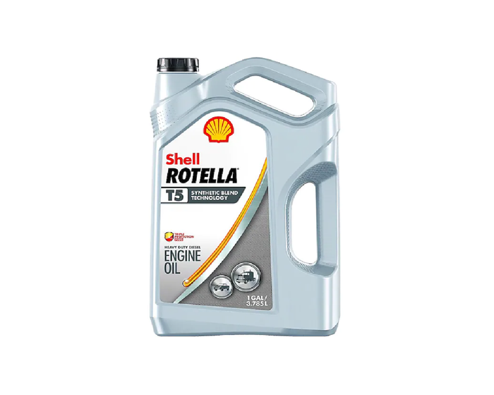 Shell Rotella T5 15W-40 Synthetic Blend Heavy Duty Diesel Motor Oil， 1 Gallon -550045348