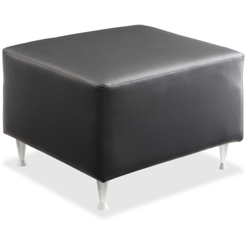 Lorell Fuze Modular Series Black Leather Guest Seating (86920)