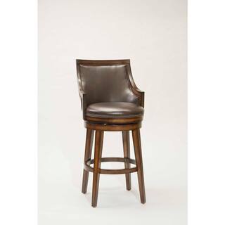 Hillsdale Furniture Lyman 30.5 in. Rustic Oak Cushioned Bar Stool 4481-830