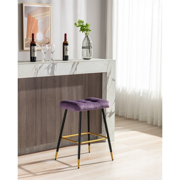 Global Pronex Vintage Backless Bar Stools Footrest Counter Height Dining Chairs