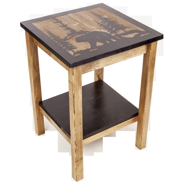 Rustic Square End Table