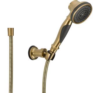 Delta 3-Spray Patterns 1.75 GPM 3.75 in. Wall Mount Handheld Shower Head in Champagne Bronze 55021-CZ