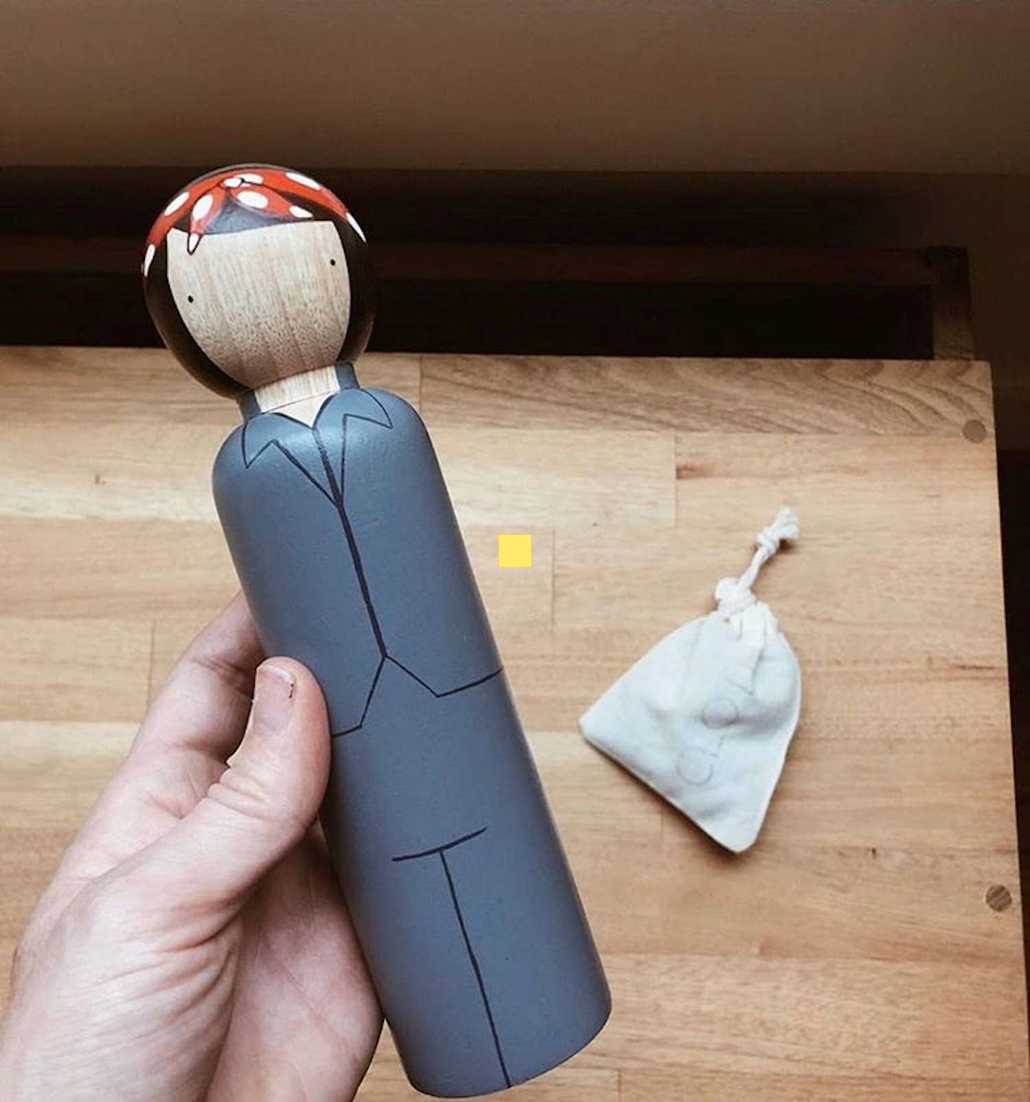 Rosie the Riveter Wooden Peg Doll