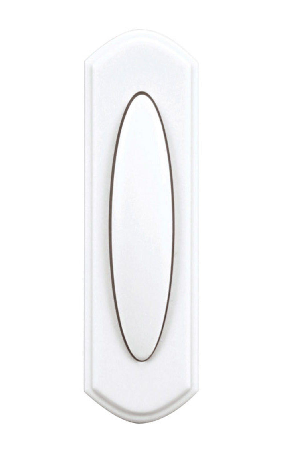 OVAL PSHBTN DOORBELL WHT