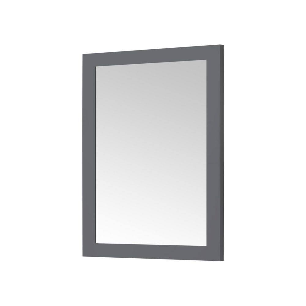 Home Decorators Collection Sonoma 22 in. W x 30 in. H Framed Rectangular Bathroom Vanity Mirror in Dark Charcoal 8106500270