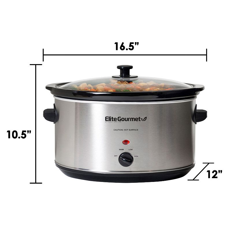 Elite Gourmet 8.5-qt. Stainless Steel Slow Cooker