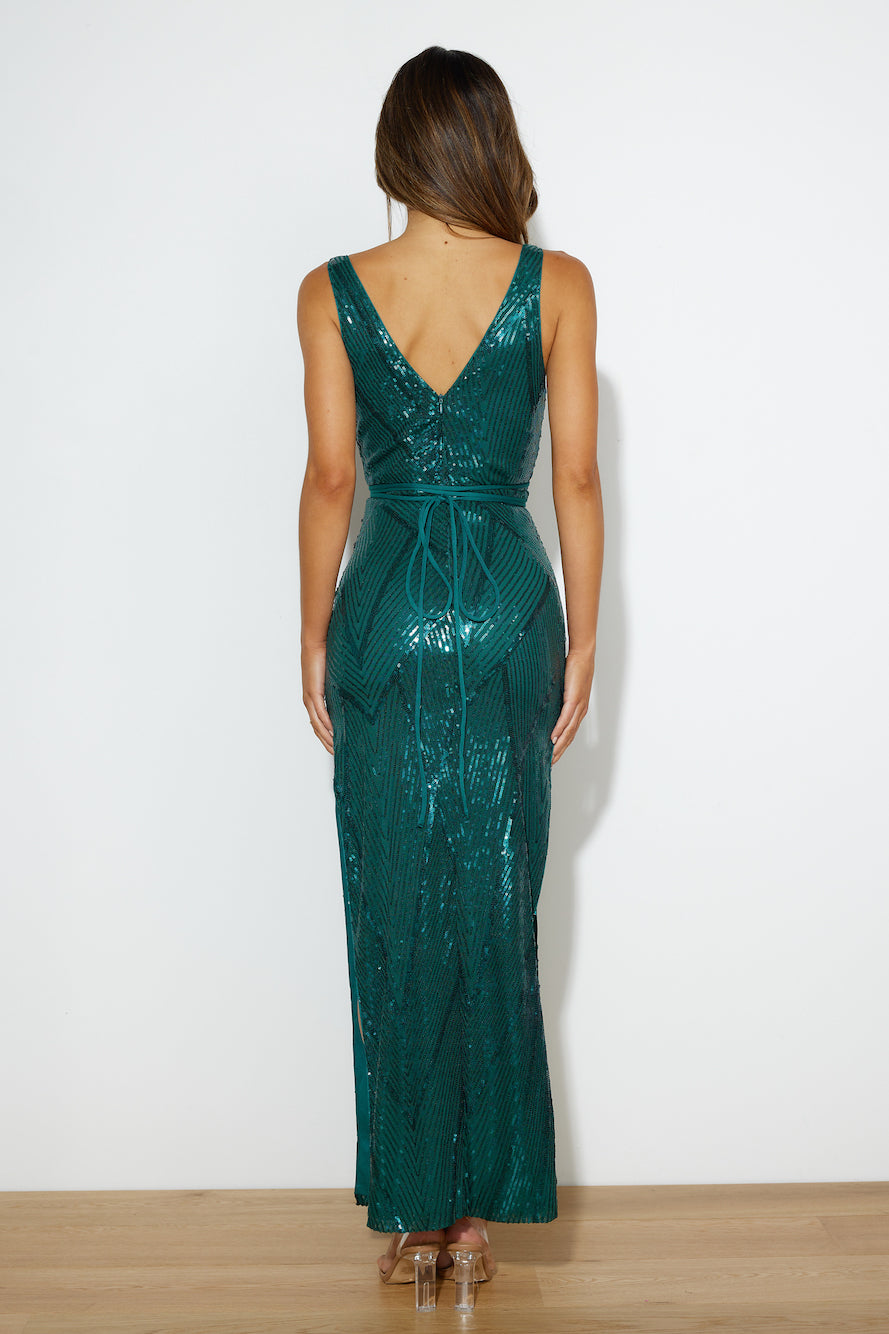 Glam Of All Maxi Dress Forest Green