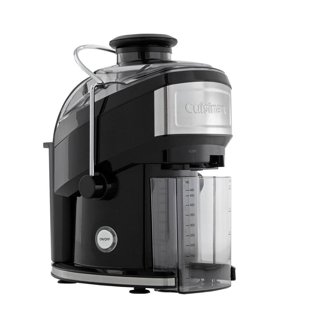 Cuisinart Compact 16 fl. oz. Black Masticating Juicer with Recipe Booklet and Cleaning Brush CJE-500