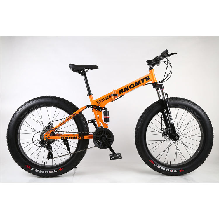 2023 wholesales Folding Bike Fat Tire Bike Double Shock Absorber Two Disc Brake mtb Mountain Bikes 4.0 Ultra Wide Tire Bicycle