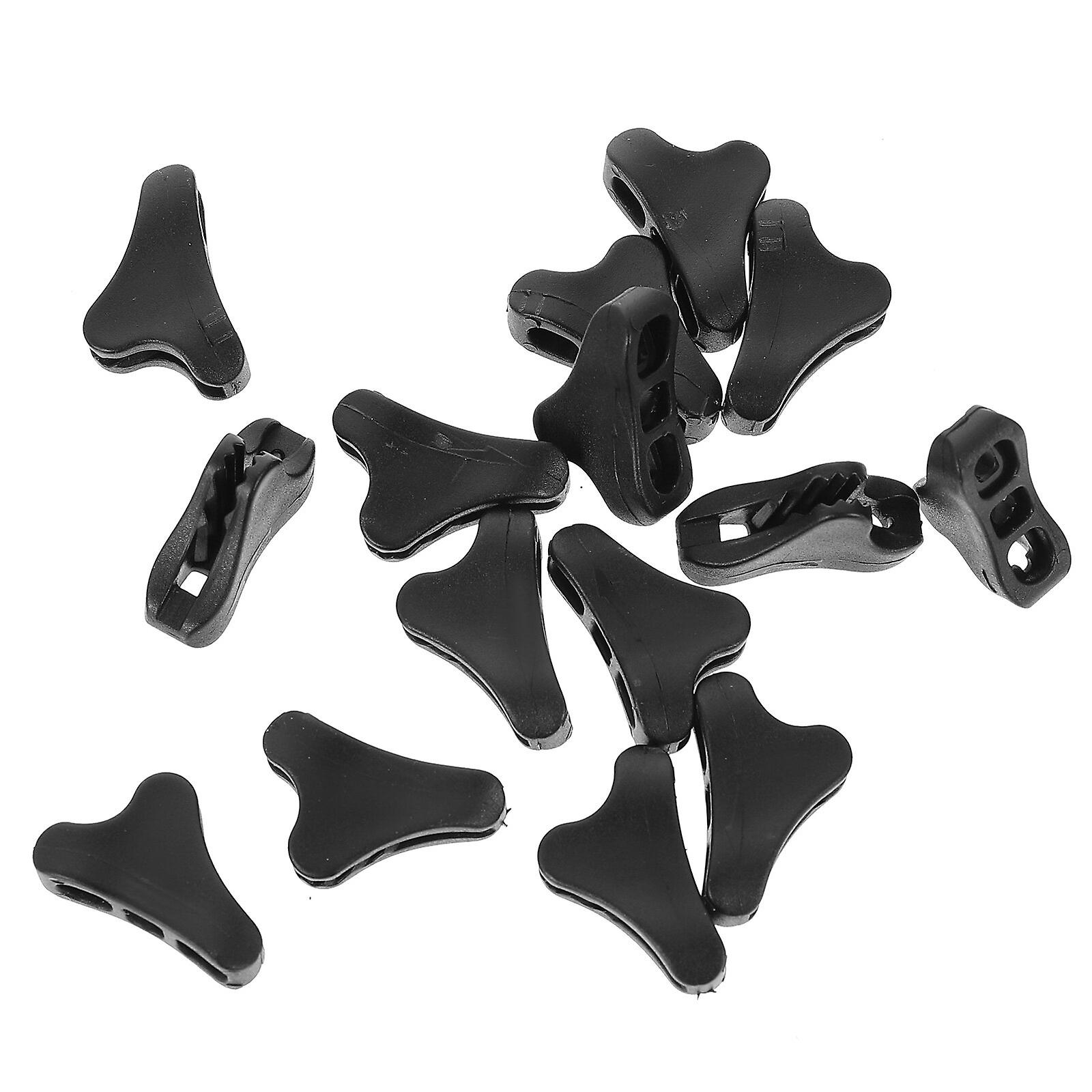 15pcs Plastic Windproof Rope Buckles Anti-slip Rope Buckle Tent Adjustment Tool