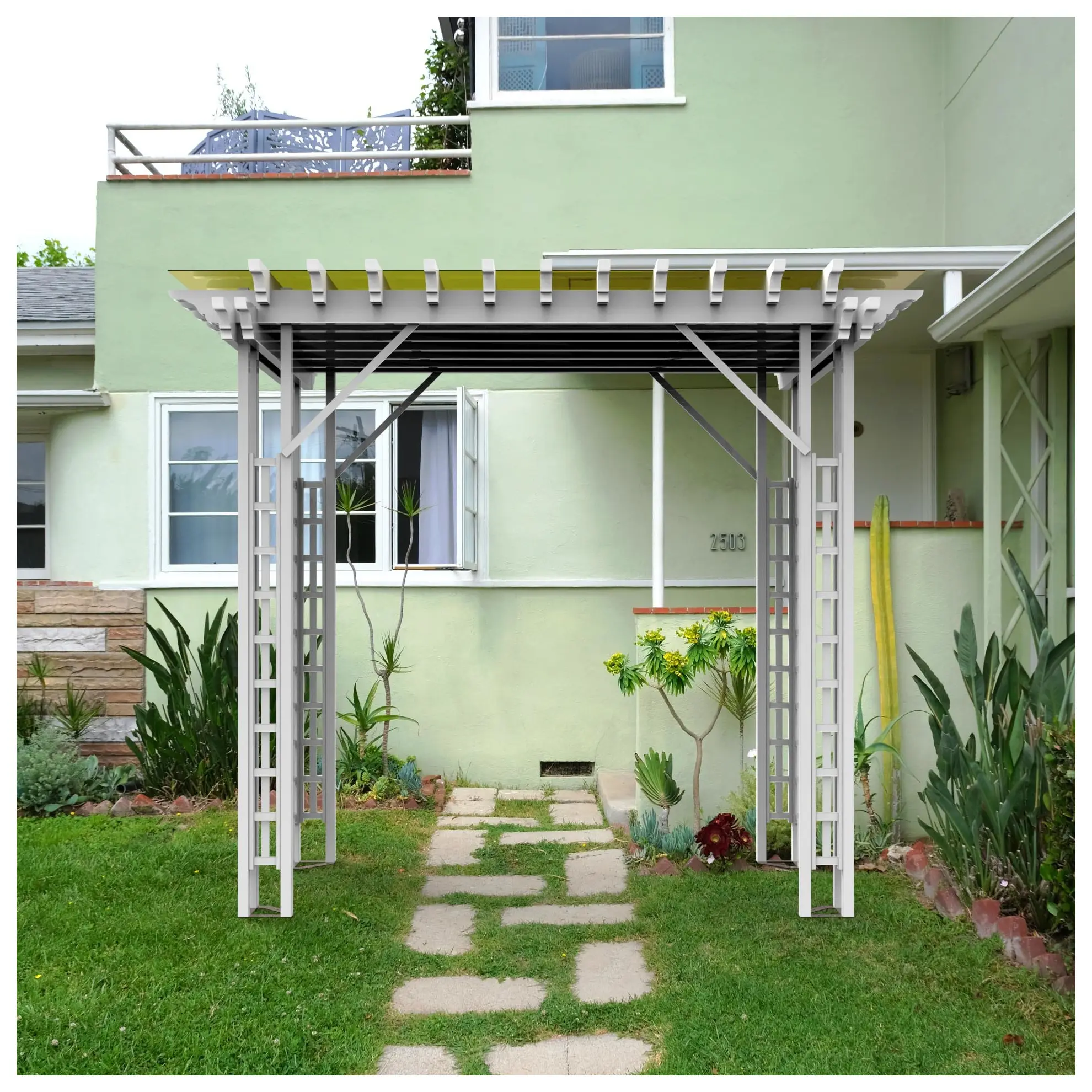 Factory Outlet Chinese Supply Simple PVC Frame  Garden Arbors   Trellises