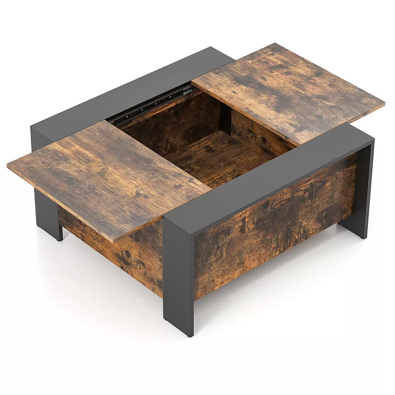 Coffee Table With Sliding Top And Hidden Compartment