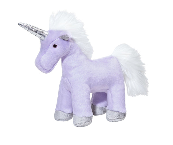 Fluff and Tuff Violet Unicorn Plush Dog Toy