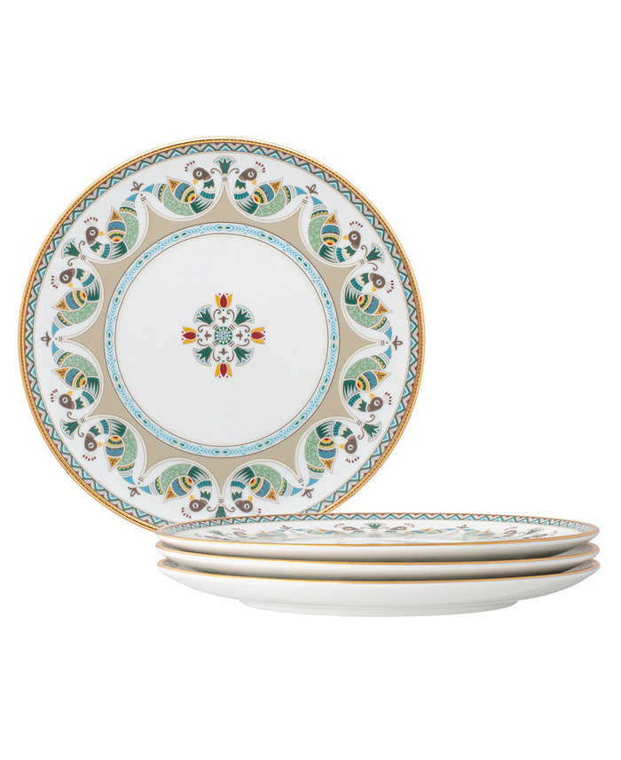 Noritake Serene Garden 4 Piece Salad Plates Set 8.25 Service for 4