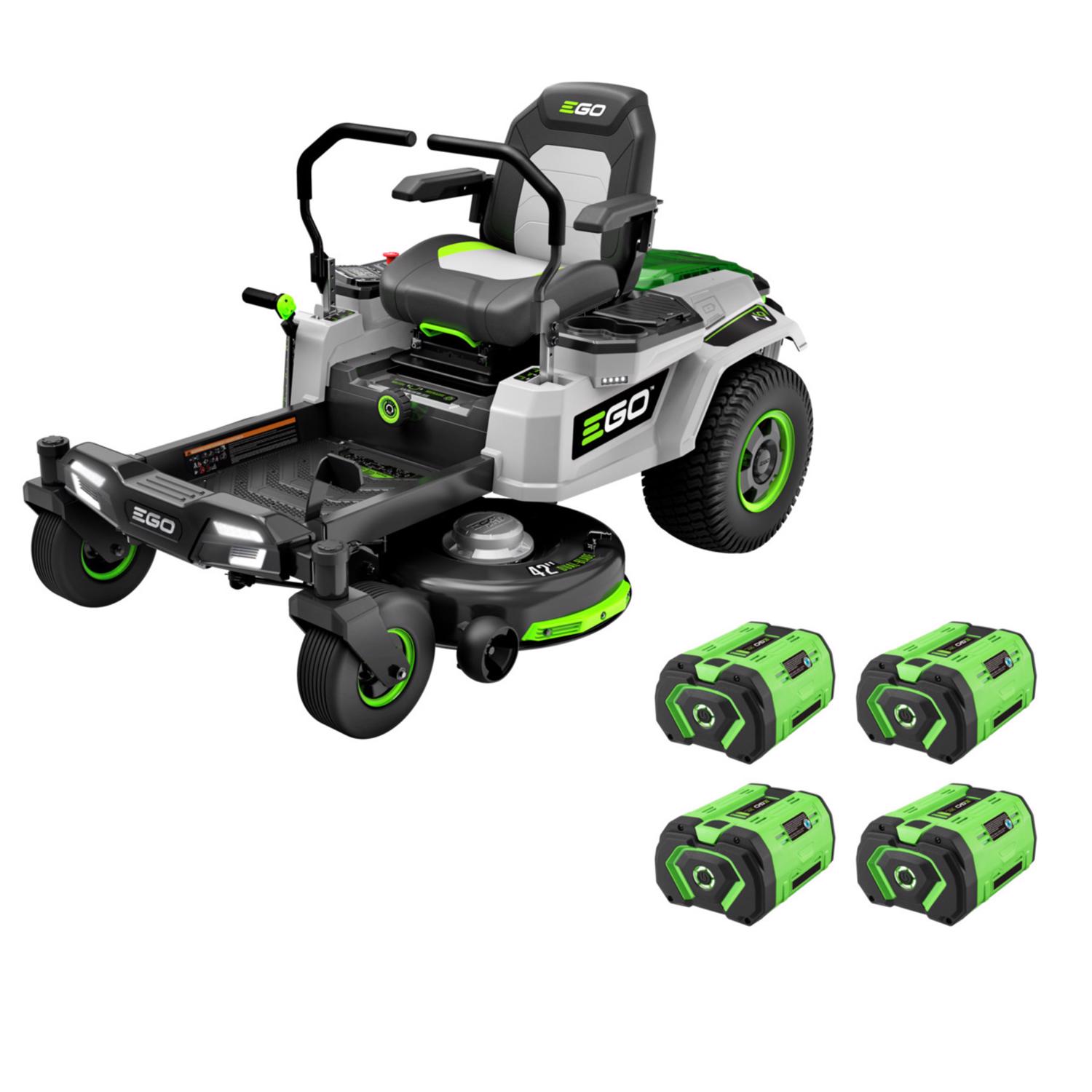 EGO Power+ Z6 ZT4204L 42 in. 56 V Battery Zero Turn Riding Mower Kit (Battery \u0026 Charger) W/ FOUR 10.0 AH BATTERIES