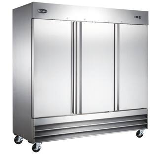 SABA 81 in. W 72 cu. ft. Three Door Commercial Reach In Upright Refrigerator in Stainless Steel S-72R