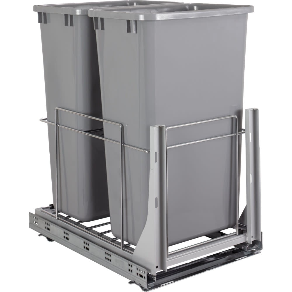 Hardware Resources EMBM Series Bottom Mount Double Bin Trash Can Pull