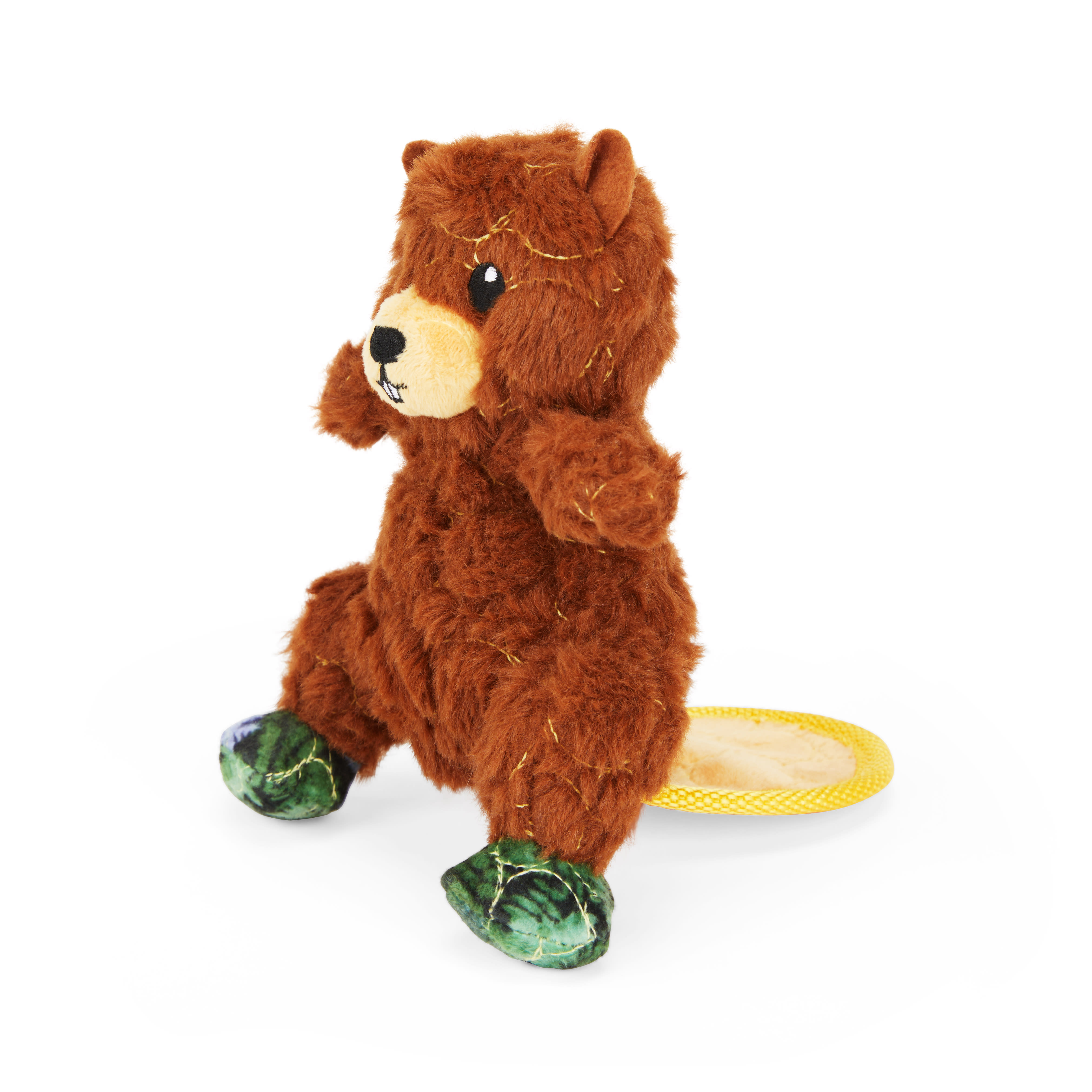 Leaps  Bounds Tough Beaver with Rubber Tail Dog Toy