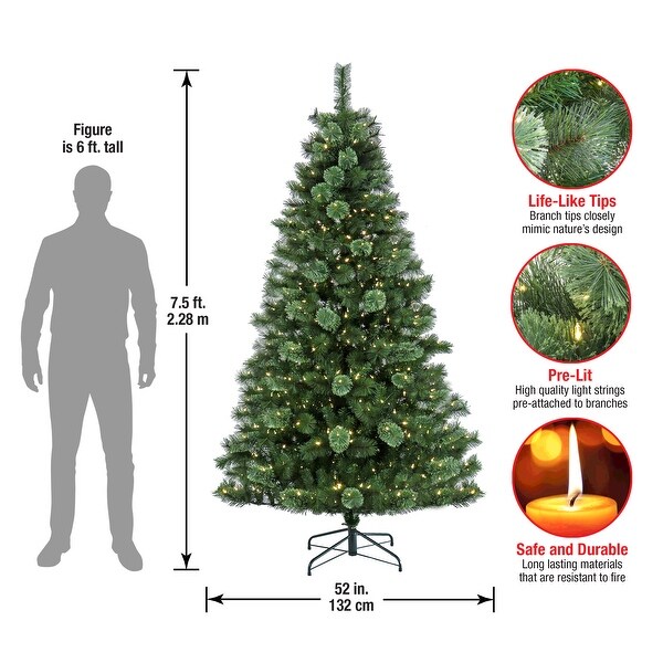 National Tree Company 7.5 ft. PreLit Ontaria Pine Tree with LED Lights