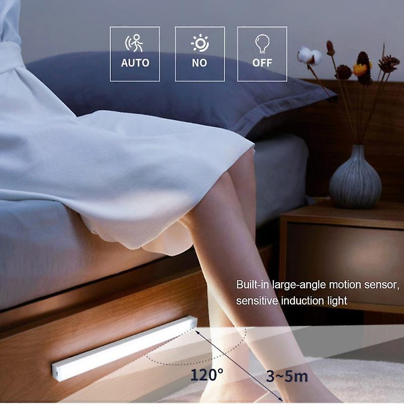 Led Night Light 10/20/30/50cm Motion Sensor Wireless Usb Cabinet Night Light Wardrobe Lamp