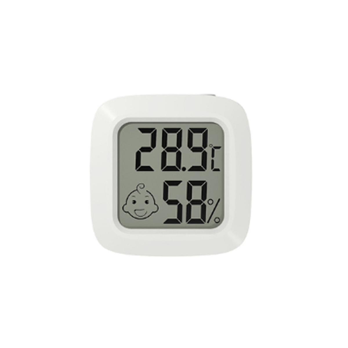 Mini Lcd Digital Thermometer Hygrometer Magentic Temperature Meter Humidity Sensor White