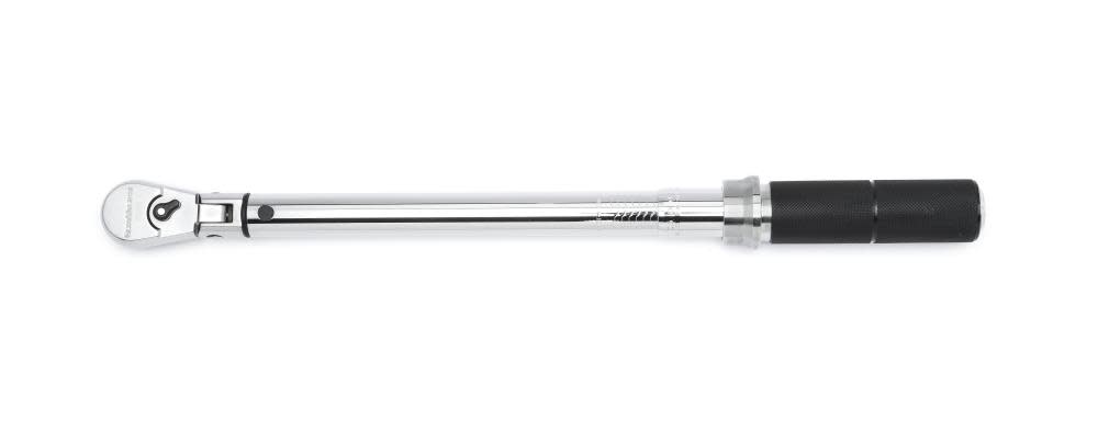 Micrometer Certified Torque Wrench， 3/8 In. Drive Flex Head， 5-75 ft/lbs ;