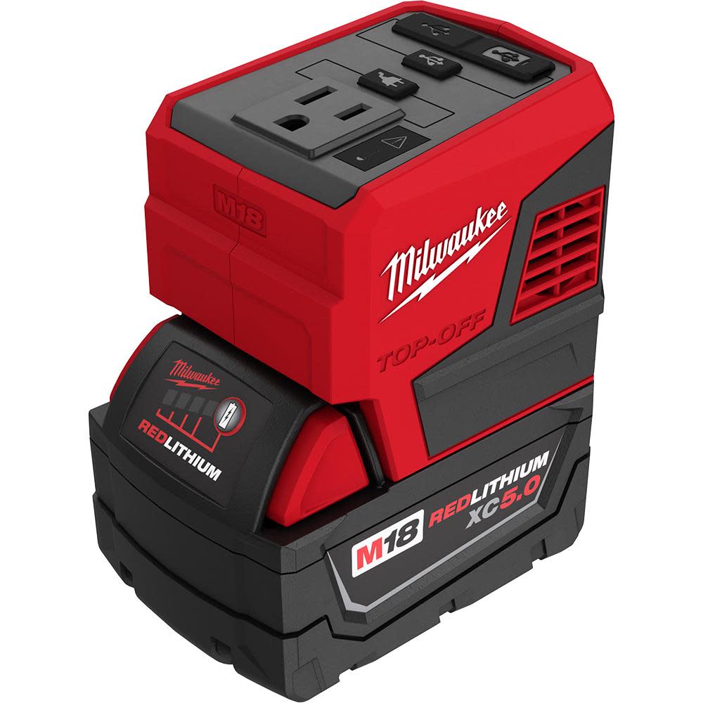 Milwaukee M18 TOP-OFF 175W Power Supply and M18 REDLITHIUM XC5.0 Battery Pack 2846-50 from Milwaukee