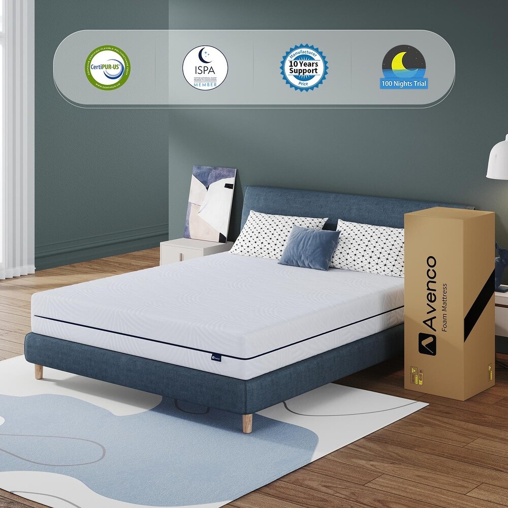 10'' Medium Gel Memory Foam Mattress in a Box with Detachable Cover