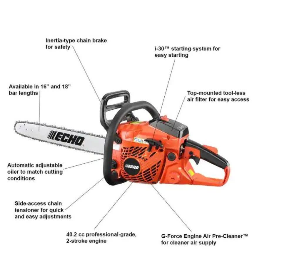 Echo CS 400 Chain Saw 18 Gas 40.2cc ;