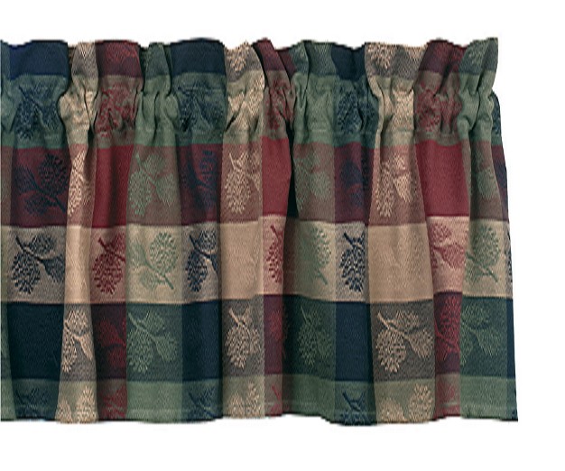 Park Designs Pinecone Valance 14 quot l Green