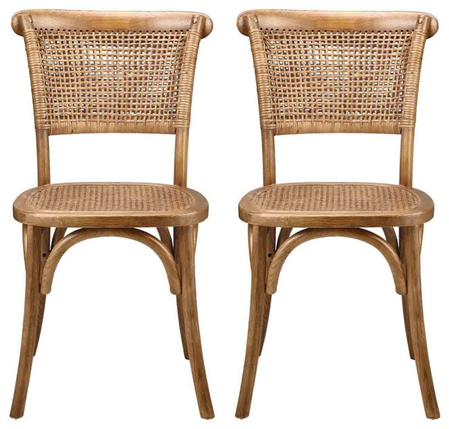 Churchill Dining Chair Antique Black   Set Of Two   Tropical   Dining Chairs   by Buildcom  Houzz