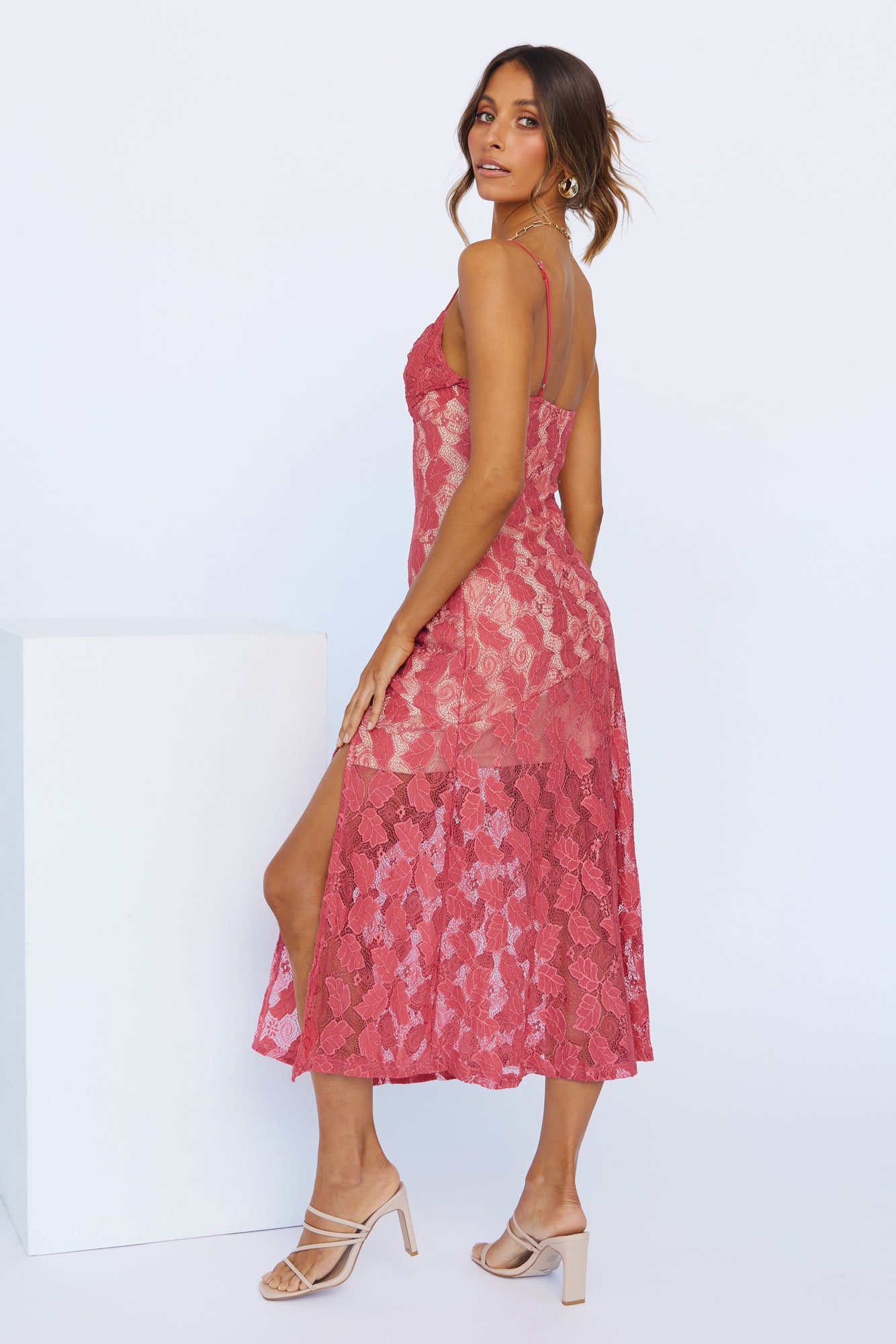 Scarlett Kiss Midi Dress Rose