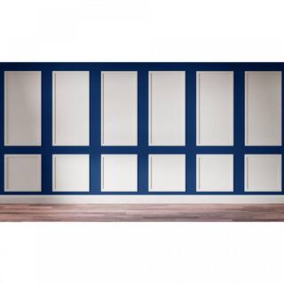 Ekena Millwork 58 in. x 2-56 ft. x 1-13 ft. Legacy Raised Panel White PVC Decorative Wall Panel WALP34X16X062LEG