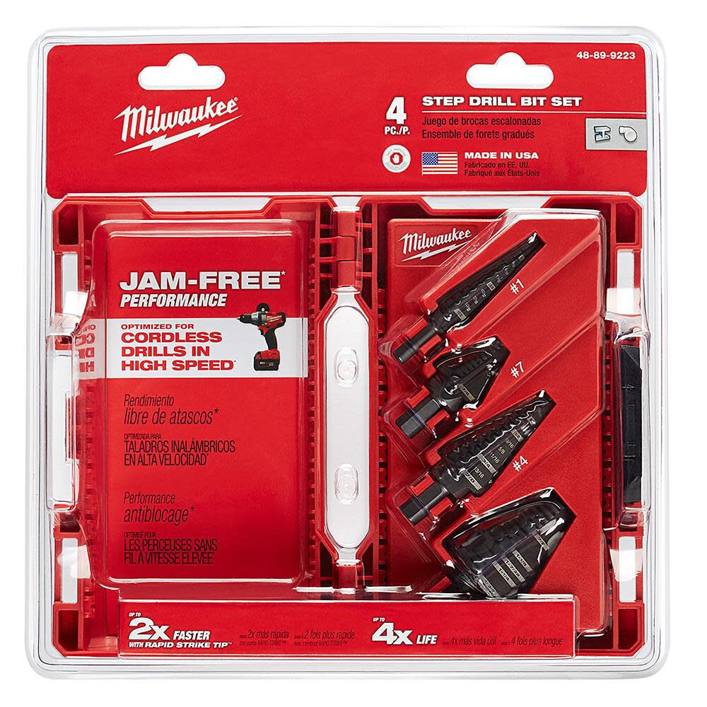 Milwaukee 4-Piece Step Drill Bit Set 48-89-9223 from Milwaukee