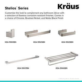 KRAUS Stelios Bathroom Robe and Towel Hook in Brushed Nickel KEA-19901BN