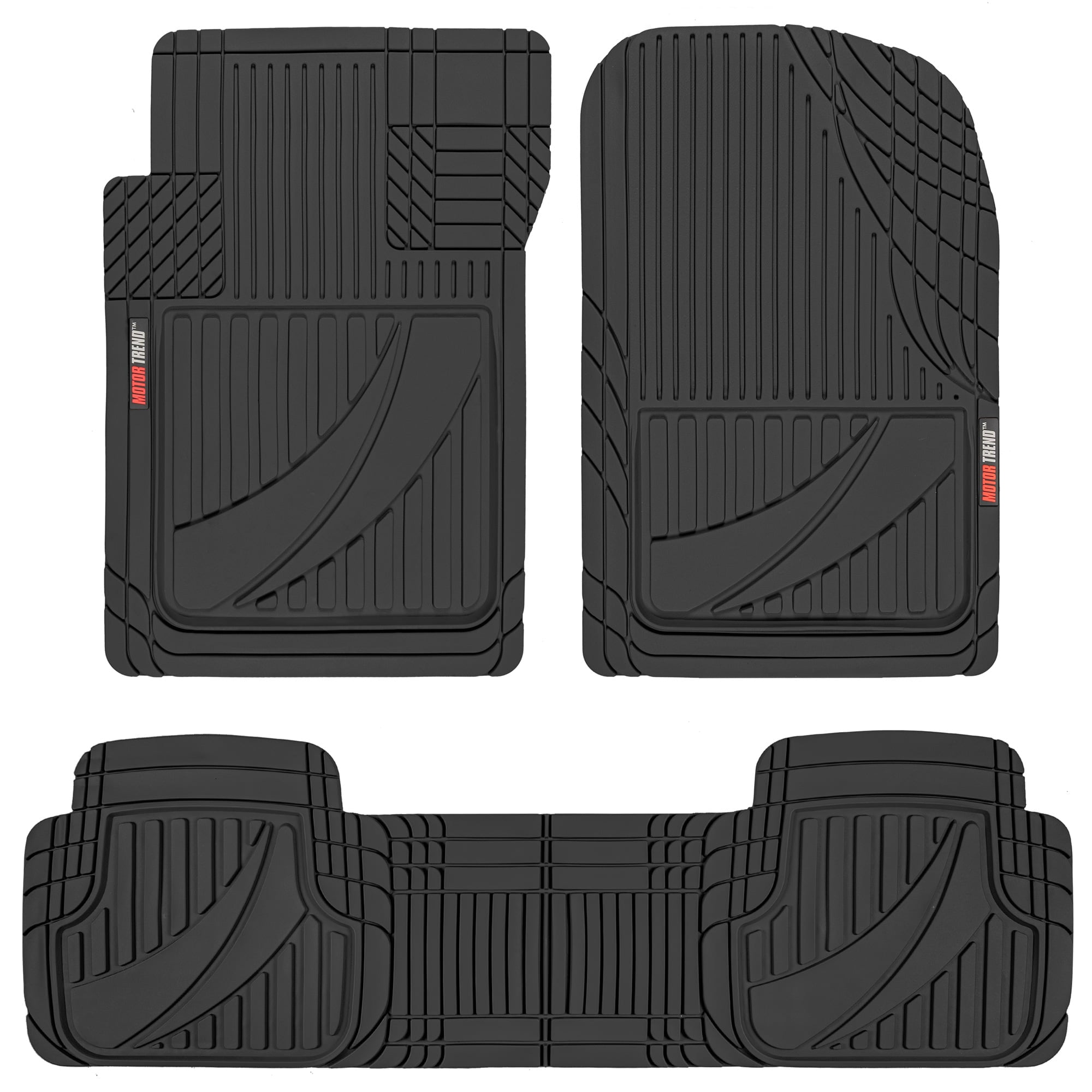 Motor Trend FlexTough Advanced Performance Car Floor Mats and Cargo Liner - 4pc HD Rubber Floor Mats and Trunk Mat for Car SUV Van Auto