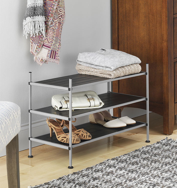 Whitmor 3-Tier Closet Storage Shelves - Shoe Rack and Home Organizer - 12