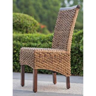 Bunga Hyacinth Weave Dining Chair with Mahogany Hardwood Frame SG-3310-1CH