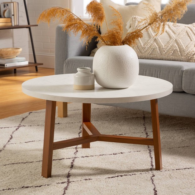 Modern Round Y Leg Coffee Table Saracina Home