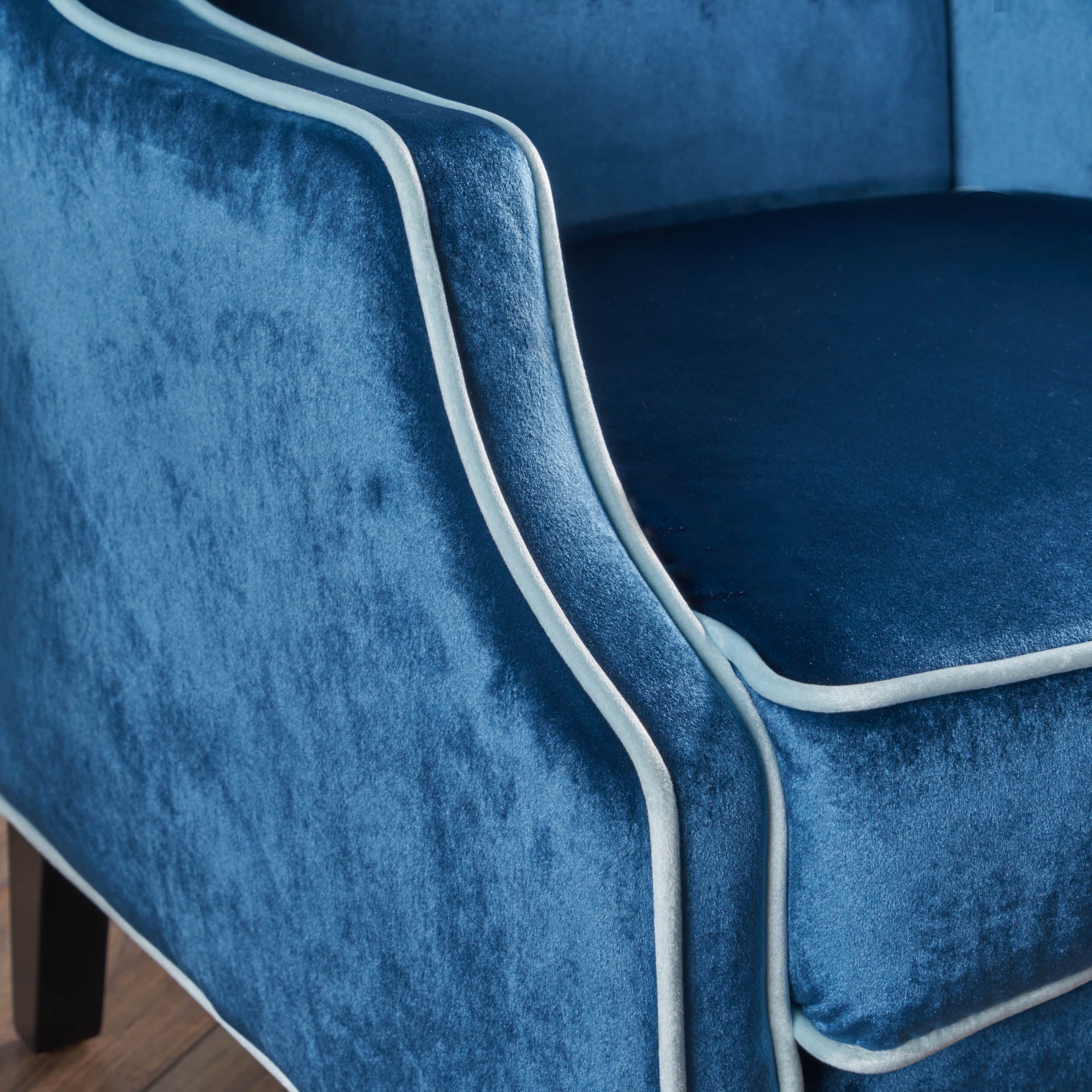 Edell Velvet Wingback Accent Chair