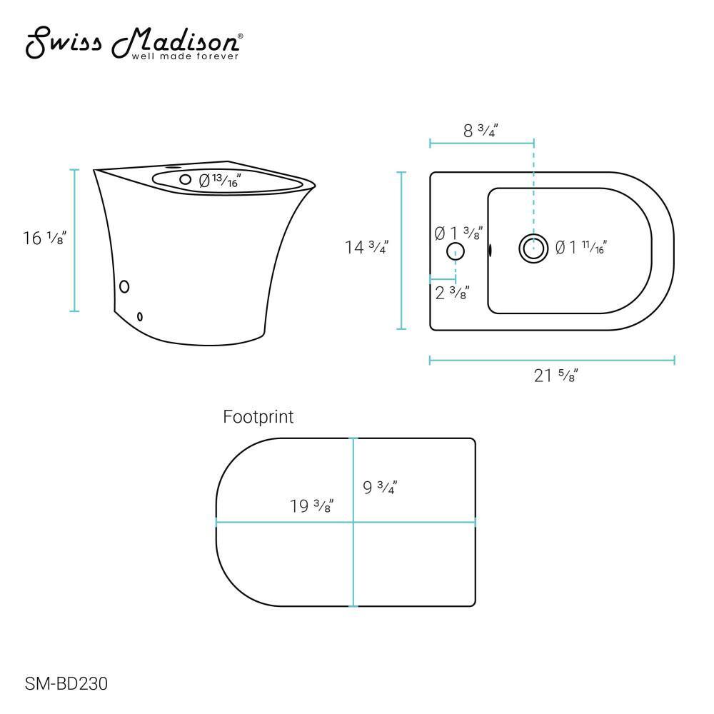 Swiss Madison Cascade Bidet SM-BD230