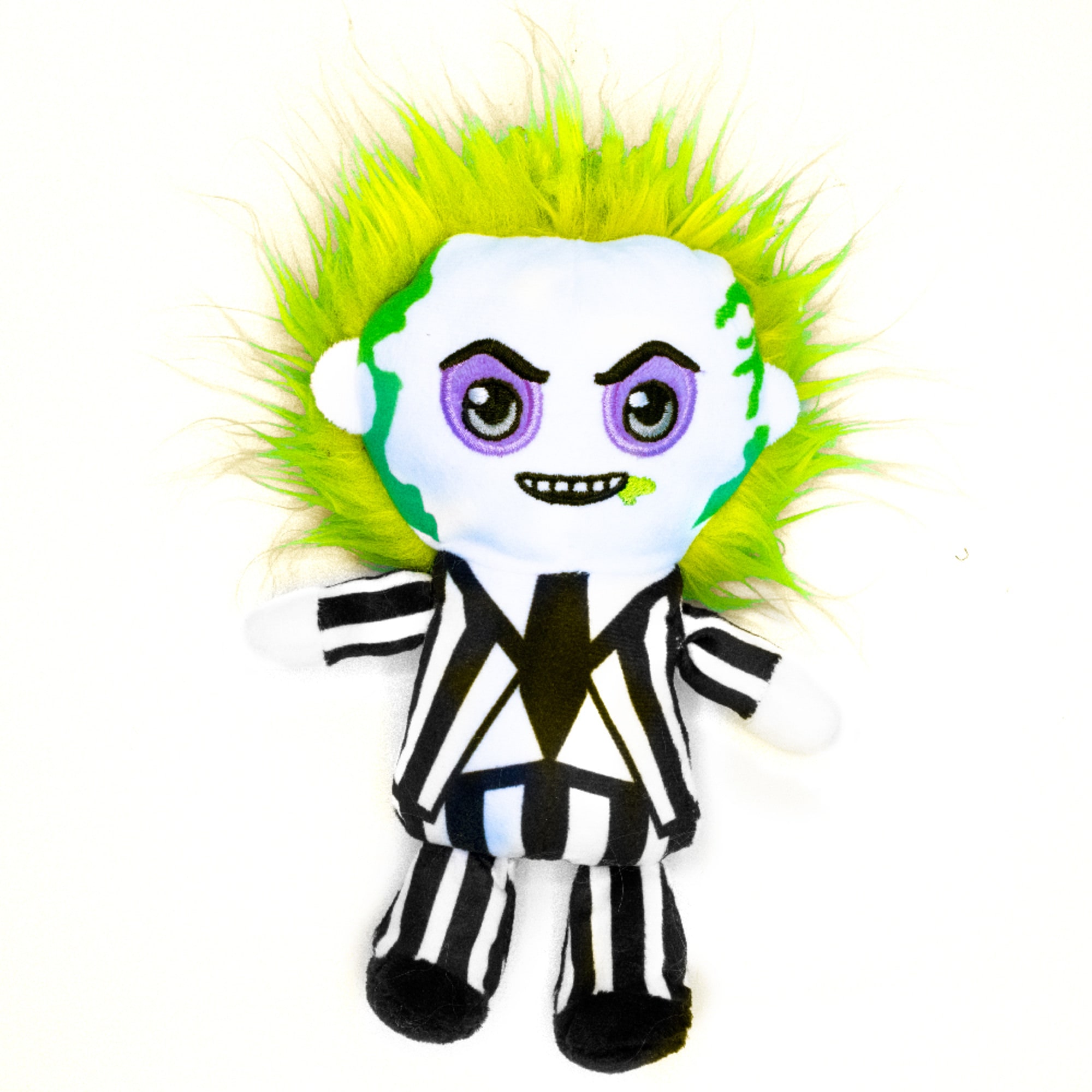 Buckle-Down Horror Beetljuice Standing Pose Plush Squeaker Dog Toy， Small