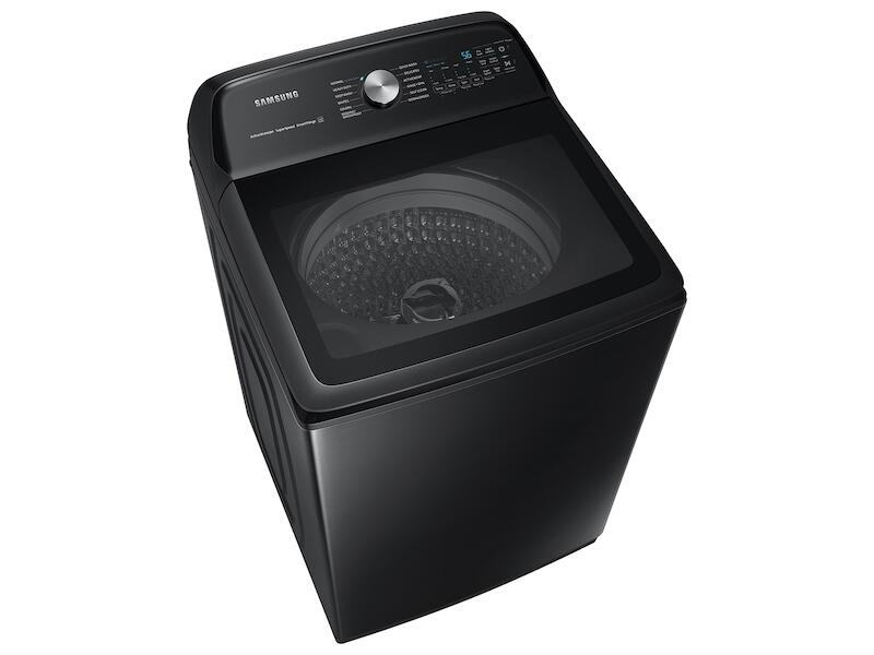 Samsung WA51A5505AV 5.1 Cu. Ft. Smart Top Load Washer With Activewave™ Agitator And Super Speed Wash In Brushed Black