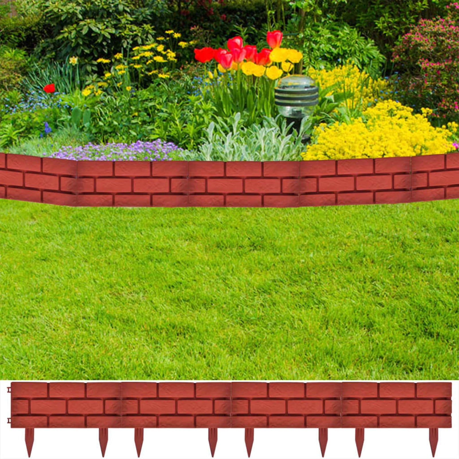 ametoys Lawn Divider with Brick Design 11 pcs