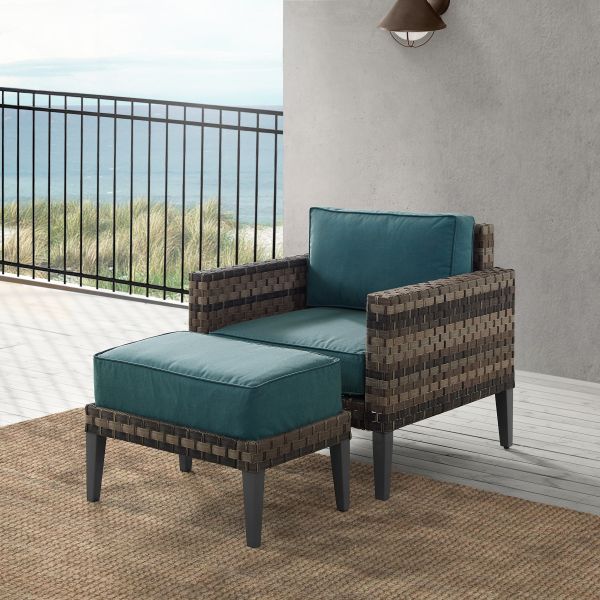 Prescott 2Pc Outdoor Wicker Armchair Set