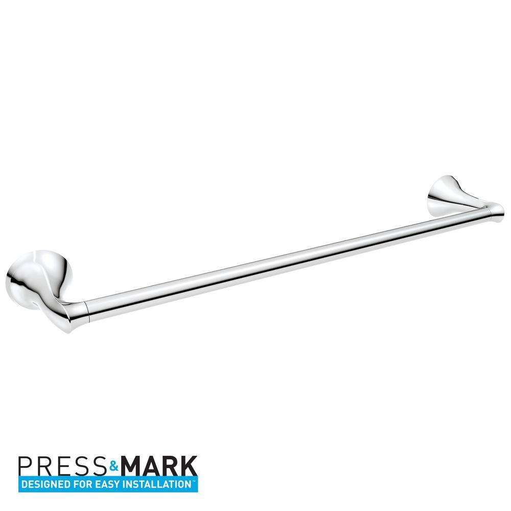 MOEN Darcy 24 in. Towel Bar with Press and Mark in Chrome MY1524CH